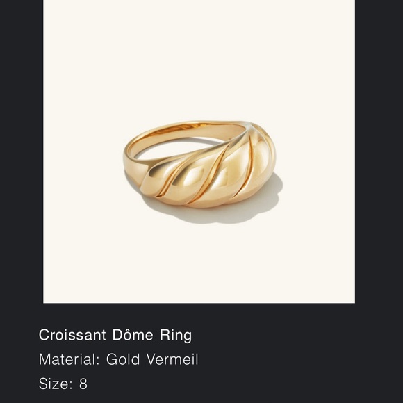 Mejuri dome croissant ring size 8 - Picture 3 of 5